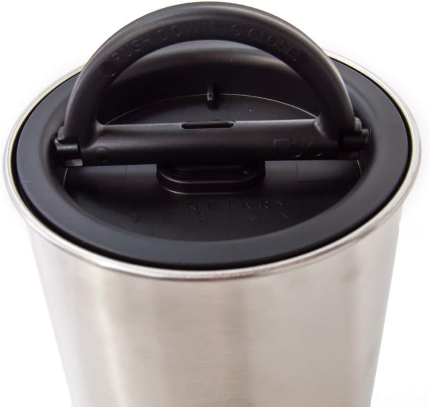 Planetary Design Airscape Stainless Steel Coffee Canister | Food Storage Container | US Patented Inner Plunger Lid REMOVES Excess Oxygen | Don't Buy airtight, Buy AIR-Less | (Medium, Brushed Copper) - Image 6