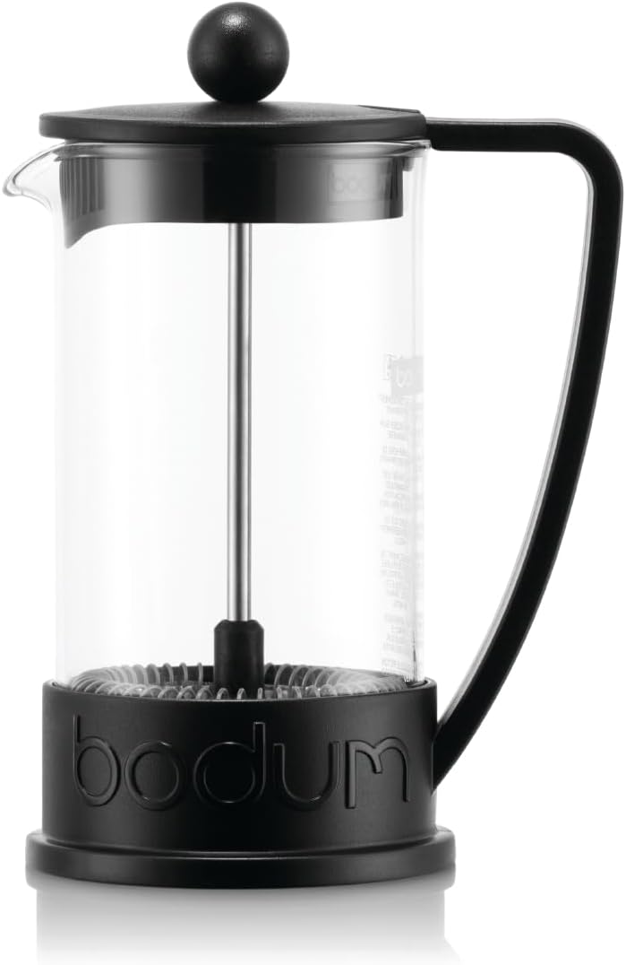 Bodum 12oz Brazil French Press Coffee Maker, High-Heat Borosilicate Glass, Black - Made in Portugal - Image 2