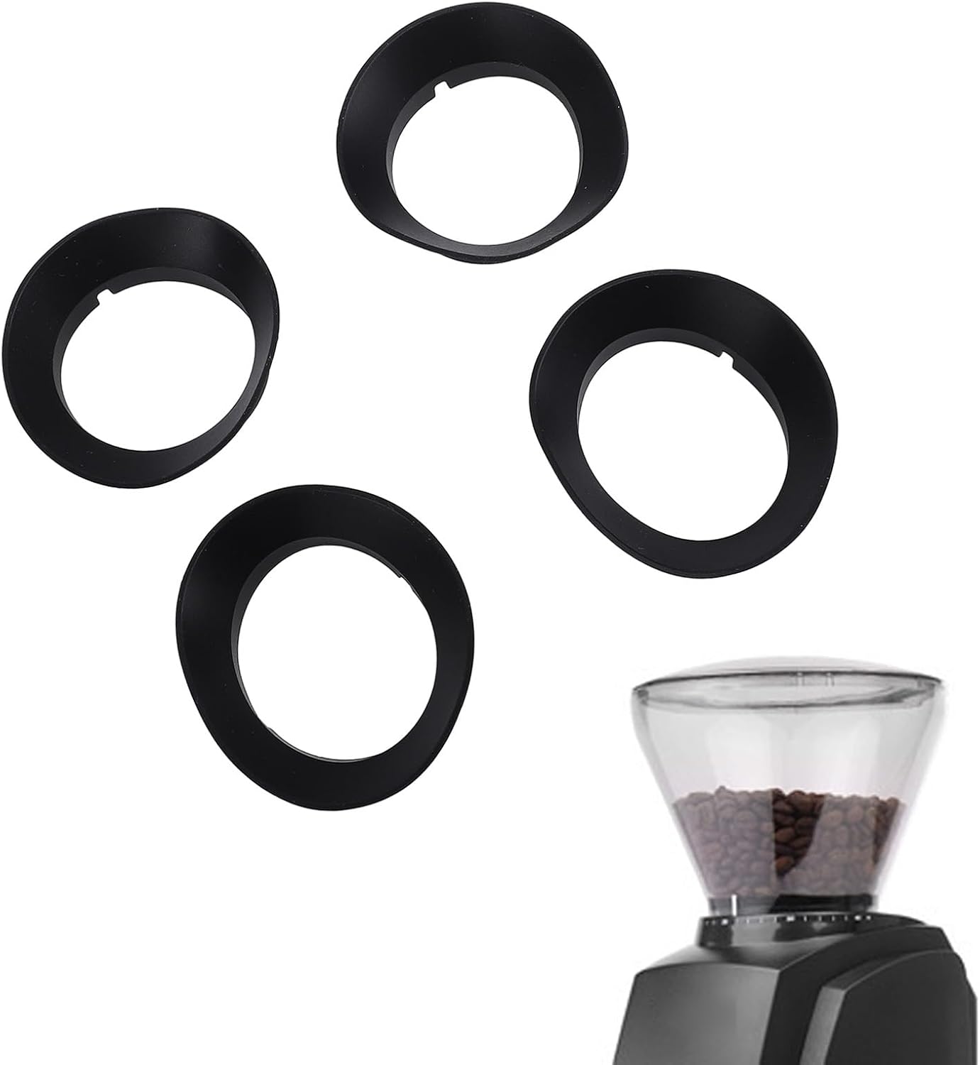 TOPINCN 4PCS 4pcs Gasket Replacement for Coffee Grinder Parts, Silicone Coffee Rings Set Prevent Coffee Grounds Spillage, Coffee Replacement Rings - Image 7