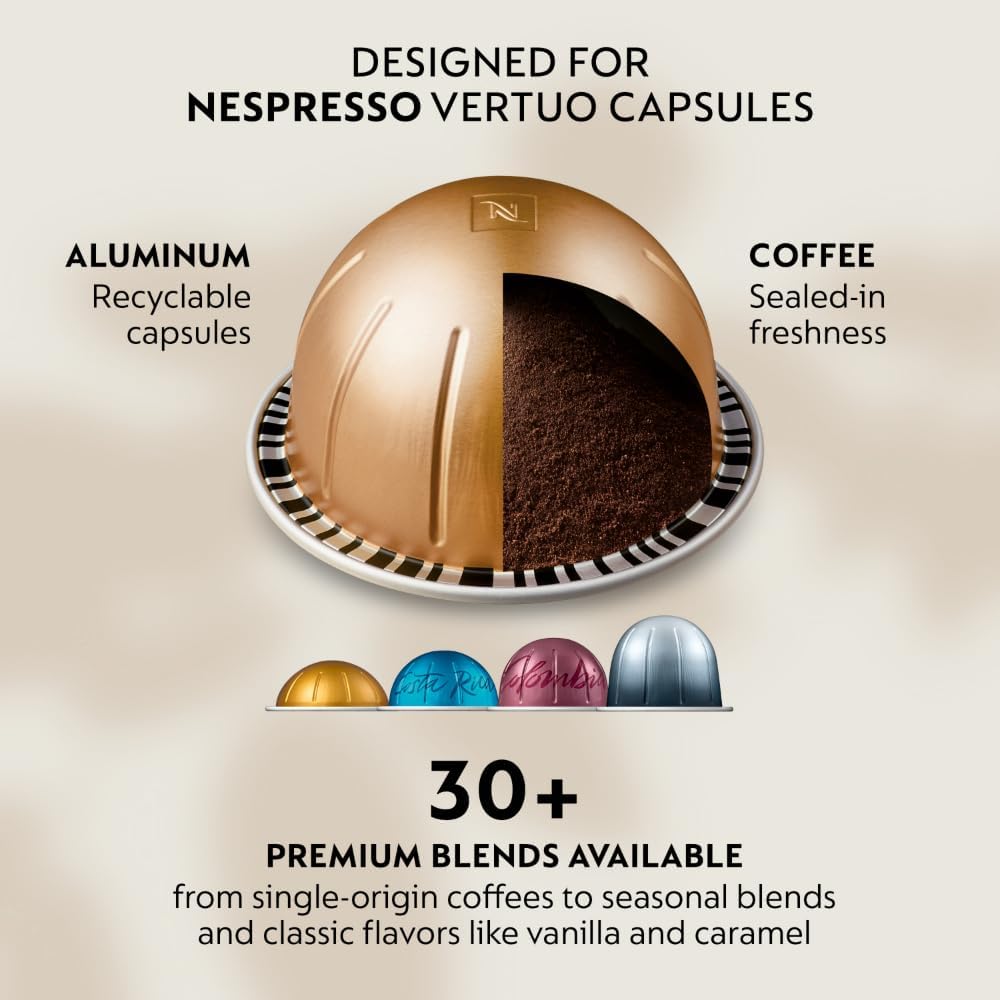 Nespresso Vertuo Next Coffee and Espresso Maker by De'Longhi, White with Aeroccino Milk Frother Bundle - Image 4