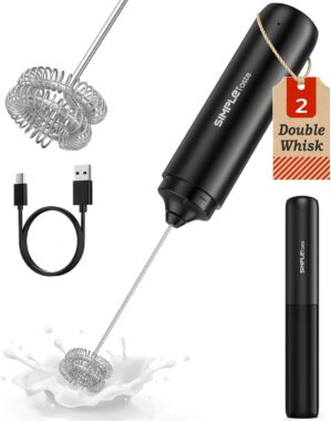SIMPLETASTE Milk Frother Handheld E...