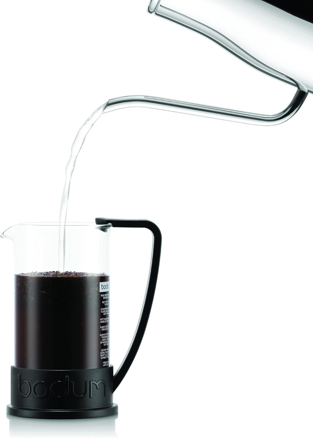 Bodum 12oz Brazil French Press Coffee Maker, High-Heat Borosilicate Glass, Black - Made in Portugal - Image 4