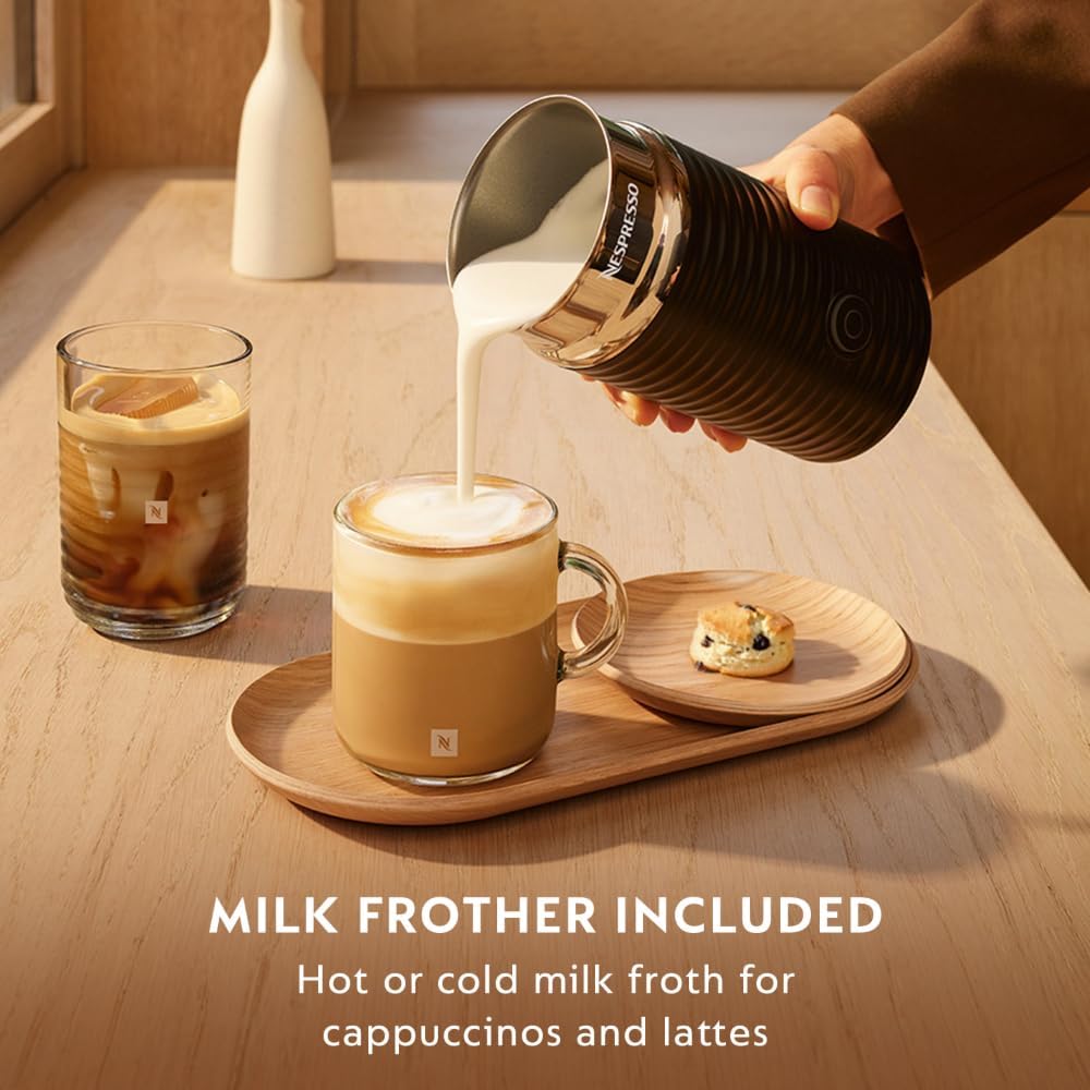 Nespresso Vertuo Next Coffee and Espresso Maker by De'Longhi, White with Aeroccino Milk Frother Bundle - Image 6
