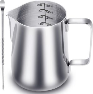 CAMKYDE Milk Frothing Pitcher 20 oz...