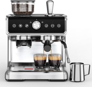 EUHOMY Espresso Machine with Grinde...
