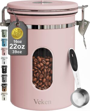 Veken Coffee Canister with Window, ...