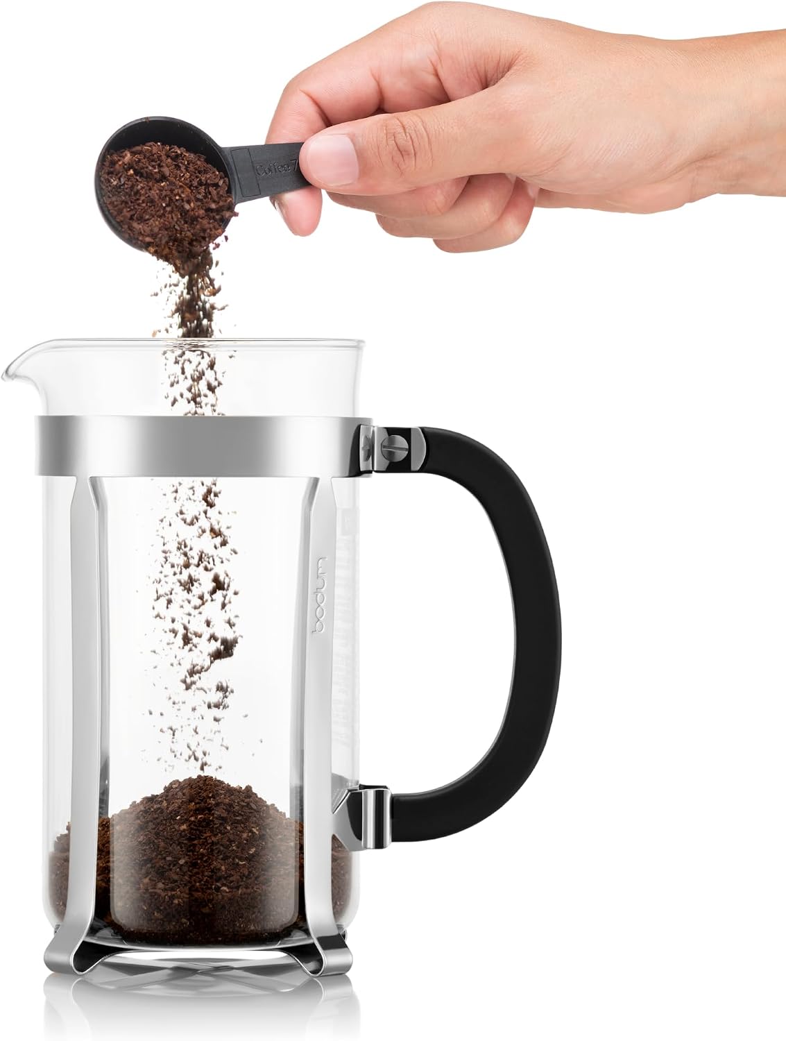 Bodum 34oz Chambord French Press Coffee Maker, High-Heat Borosilicate Glass, Polished Stainless Steel – Made in Portugal - Image 2
