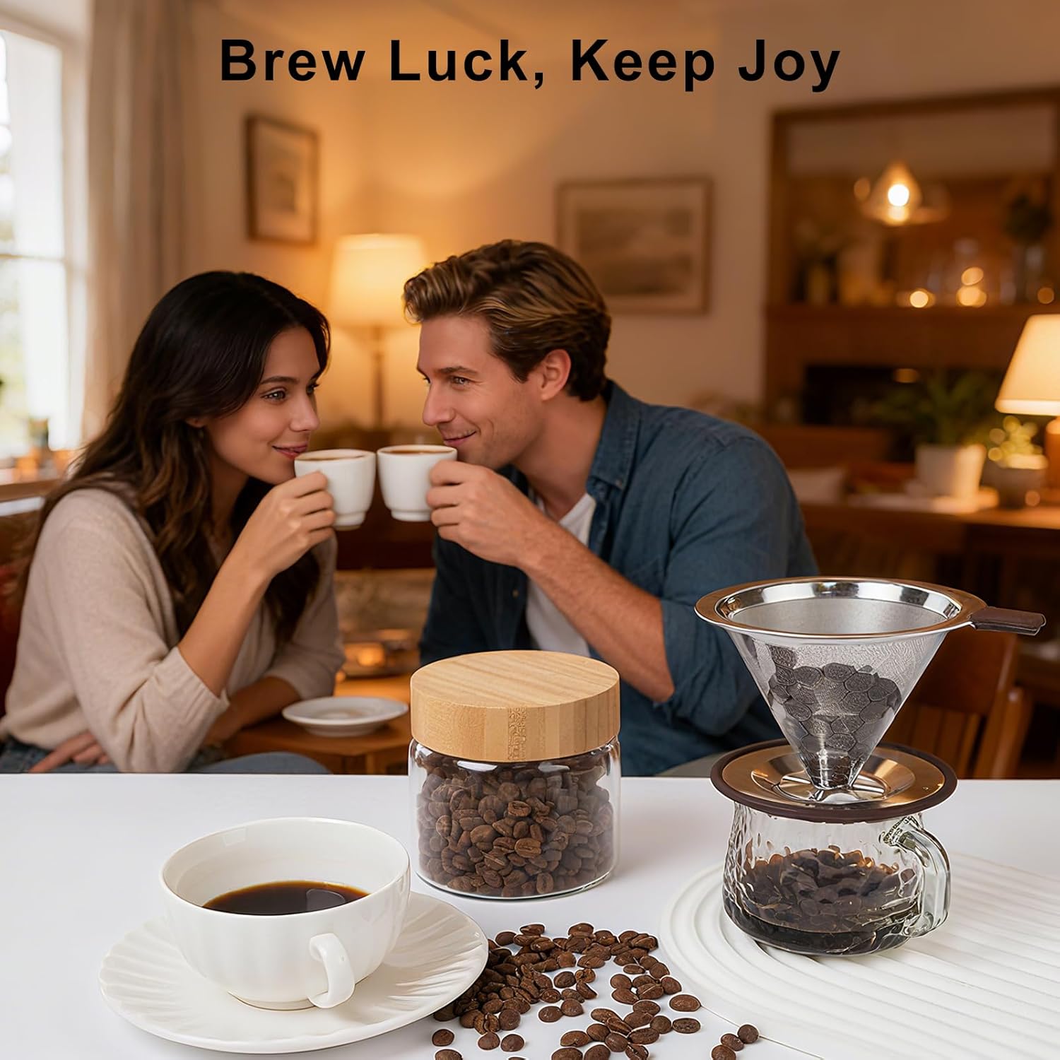Pour over Coffee Dripper, Stainless Steel Paperless Reusable Coffee Filter, Metal 600 Mesh Strainer Coffee Maker (1-2 Cups) - Image 7