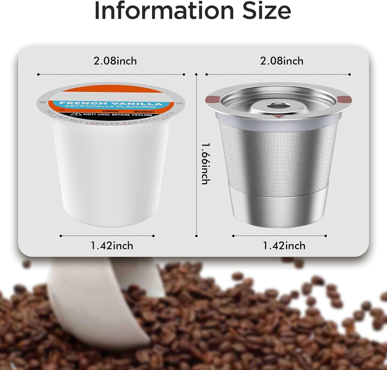 Noalto Reusable K Cups for Keurig,Stainless Steel Refillable Coffee Pods - Metal K Cup Reusable Coffee Filter for K-Classic K-Elite K-Express K-Mini Keurig 1.0 & 2.0, BPA Free (2 pack) - Image 7