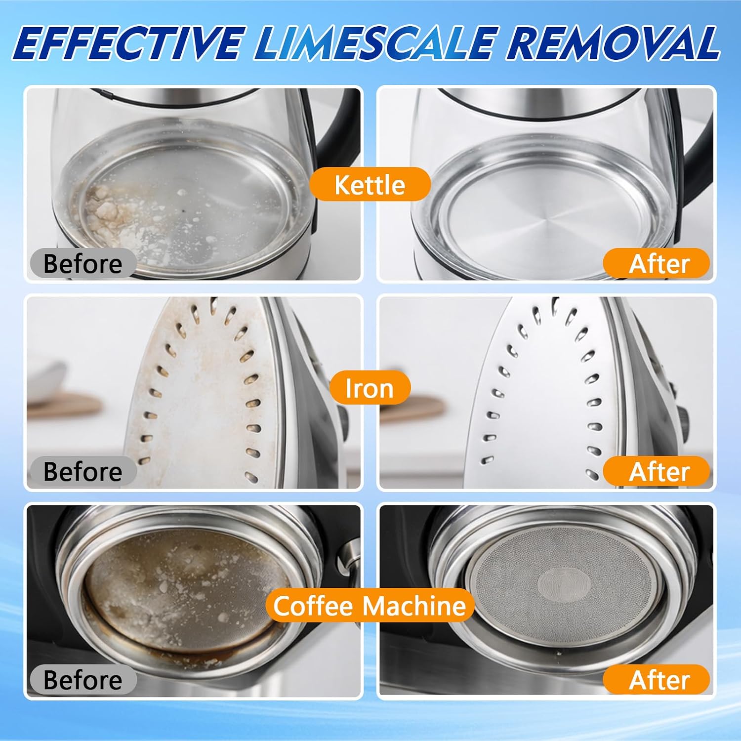 Kettle Descaler Tablet 36 Pcs, Citric Acid Limescale Remover for Kettles, Coffee Makers, Irons and Shower Heads, Powerful Descaling Tablets for Home Appliances - Image 4
