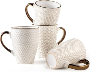 Ceramic Coffee Mug Set – 16 O...
