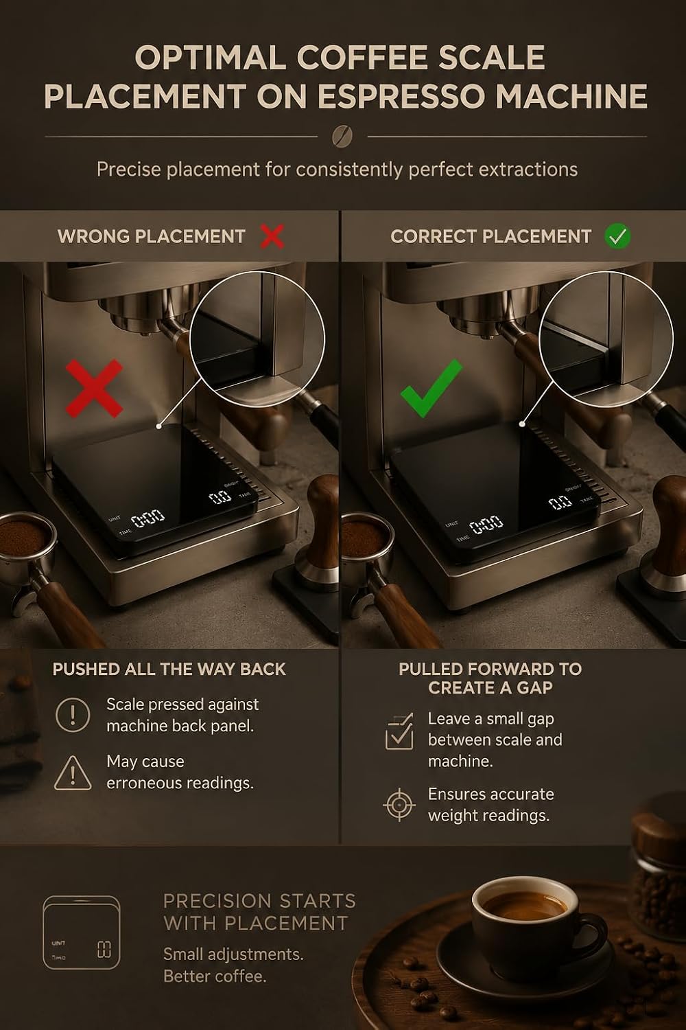 Coffee Scale with Timer, 0.1g Precision Mini Espresso Scale | USB-C Rechargeable Digital Kitchen Gram Meter, 6 Units, Fits Drip Tray, for Pour Over, Barista, Matcha (Black, 0.3-2000g) - Image 8