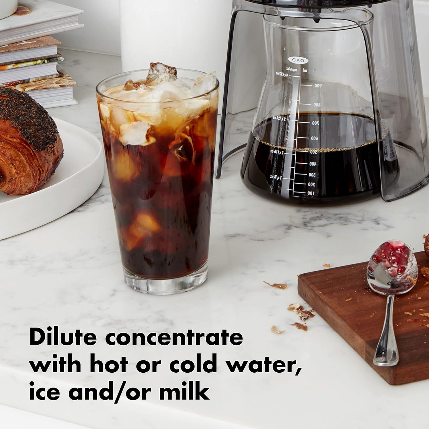 OXO Good Grips Cold Brew Coffee Maker 32 oz, Iced Coffee Maker with Carafe, Brews Cold Brew Concentrate - Image 6
