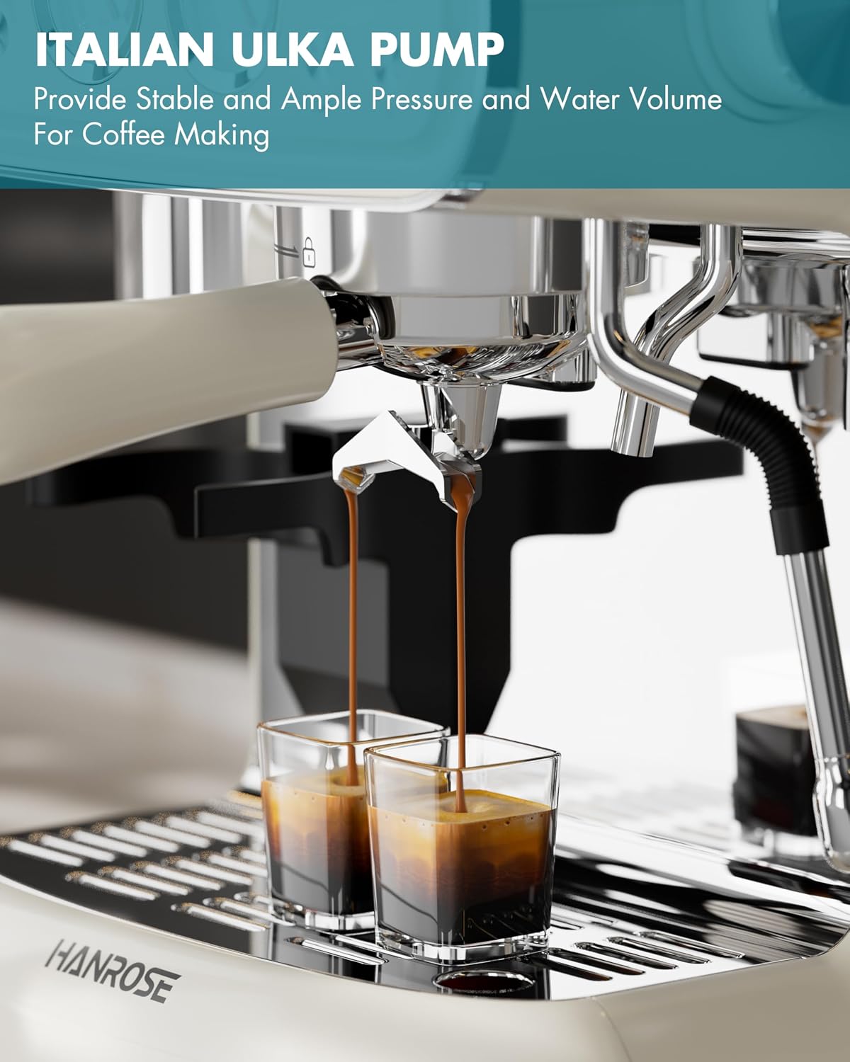 Espresso Machine With Grinder, 20 Bar Espresso Machine with Milk Frother Steam Wand, Espresso Machines for Home, Expresso Coffee Machines Professional, Cappuccino Latte Machine - Image 2