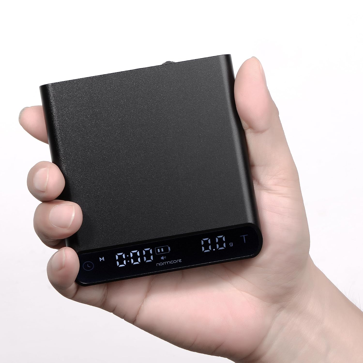 Normcore Pocket Coffee Scale V3, Pour Over Drip Espresso Scale, Barista Scale with Timer, Anodized Aluminum Body with Back-Lit LCD Display, Black - Image 5