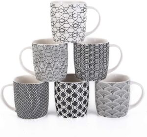 Set of 6 11.5 oz Coffee Mugs with B...