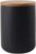 MilkyWay Food Storage Jar Strong Ceramic Storage Canisters with Airtight Seal Bamboo Lid Modern Design Seal Damp-Proof Kitchen Jar for Coffee, Tea, Spice and More (Black(M: 27oz/800ml))
