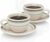 HISTORY COMPANY Original 1950 Classic Jersey Diner Coffee Cup and Saucer, Two 2-Piece Sets