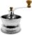 Stainless Steel Coffee Grinder Lid Attachment for Regular Mouth Mason Jars – Manual Crank Burr Grinder for Fresh Coffee, Ideal for Camping, Home Barista, Rust Proof Ceramic Mechanism