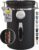 Veken Large Coffee Canister with Window, Kitchen Food Storage Airtight Stainless Steel Container for 2.2lbs Coffee Beans, Grounds, Rice,Tea, Flour, Cereal, Sugar Jars,Date Tracker and Scoop 39oz,Black