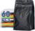 Coffee Bags with Valve(60pcs,8oz,1/2 lb) Vented Coffee Beans Packaging Bags High Barrier Aluminumed Foil Flat Bottom Heat Sealed Side Zipper Resealable Storage Bag for Home or Business（Black）