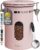 Veken Coffee Canister with Window, Airtight Stainless Steel Kitchen Food Storage Container with Lids, Date Tracker and Scoop for Ground, Beans, Tea, Flour, Cereal, Sugar Jars, 22OZ, Pink