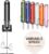 InstaWhisk Upgraded Milk Frother with Variable Speed – Rechargeable Handheld Coffee Frother Wand with Detachable Whisks, Electric Drink Mixer for Latte, Cappuccino, Matcha, Almond Milk, Protein, Black