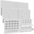 Metal Pegboard for Tools, 6 Pack White Wall Organizer with Hooks | 12″x16″ steel panels with 36 hooks, 6 bins and peg locks for garage tools, kitchen, office and craft storage
