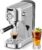 Espresso Machine 20 Bar, Compact Espresso Coffee Machine with Milk Frother, Stainless Steel Coffee Maker with 34oz Removable Water Tank, Cappuccino Machine for Home, Office, Latte (Silver)