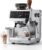 AMZCHEF Espresso Machine With Grinder, 190℉-201℉ Temp Control Coffee machine with 44 Grind Setting, Milk Frother, Touch Screen, Cold Brew, Sliver