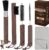 TAKAVU Coffee Grinder Cleaning Kit, 4pcs Boar Bristle Detail Brushes | Includes Grinder Brush, Detail Scrubber, Steam Wand Tools & Microfiber Towel for Coffee Maker, Pour Over